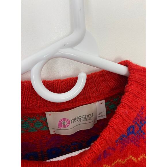 Women Pitlochry of Scotland Shetland wool Fair Isle crewneck pullover sweater 40 - Picture 4 of 5